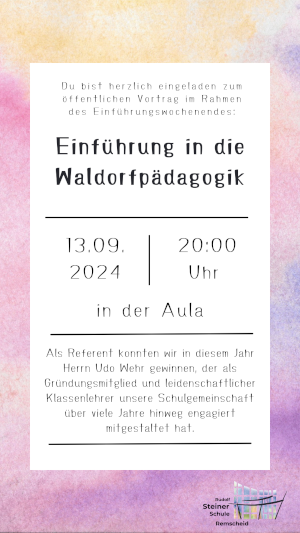 Einführung in die Waldorfpädagogik