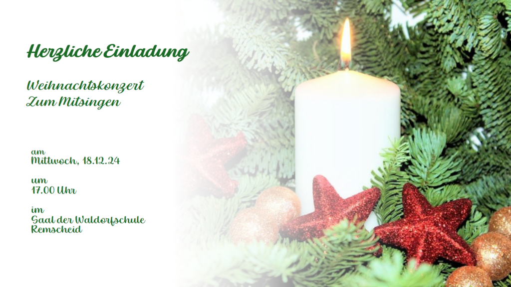 Weihnachtskonzert zum Mitsingen